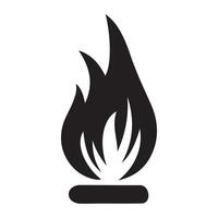 Flame Icon Illustration Graphic for Fire Related Concepts vector