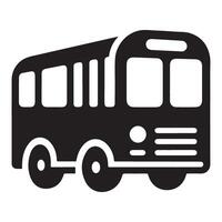 Small Bus Illustration for Transportation and Transit Graphics vector
