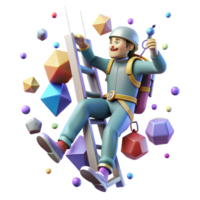 stunning rustic Space Elevator Climber Ascending Isolated authentic png