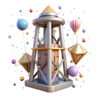 vibrant minimalist Space Elevator Climber Speed Isolated for Technology Projects genuine png