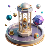 extraordinary classic Space Elevator Platform Schematic Cutout authentic png