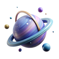 extraordinary abstract Space Planet with Rings Isolated for Educational Projects png