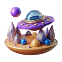 extraordinary rustic Spaceship Landing on Alien World Isolated for Game Assets genuine png
