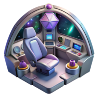 elegant contemporary Spaceship Interior Cockpit View Isolated for Science Fiction Films high quality png