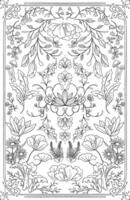 Art Nouveau Floral Frame design vector