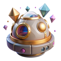 vibrant abstract Space Station Cupola Module Cutout for Observation Deck original png