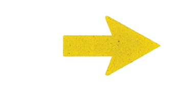 Bright Yellow Right Arrow Icon Illustration on a Transparent Background for Navigation and Directional Guidance png
