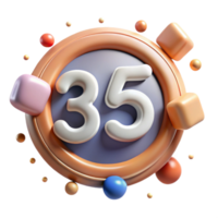 magnificent abstract Speed Limit 35 Mph Sign Cutout for Traffic Projects high quality png