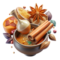 serene artistic Spice Mix Aromatic Spices Isolated Cooking Blog high quality png