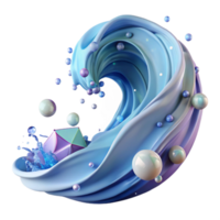 magnificent creative Splashing Water Wave Isolated for Summer Projects authentic png