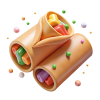 impressive rustic Spring Rolls Transparent Background for Vietnamese Food Menu professional png
