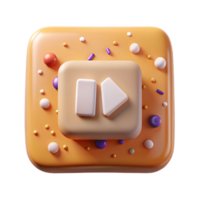 beautiful modern Square Pause Button Icon Isolated for Controls genuine png