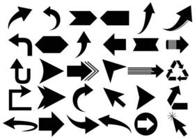 Arrows are commonly used as symbols to indicate direction, movement, or progression vector