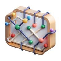 wonderful vintage Subway Map with Branching Routes Isolated for Complex Networks authentic png