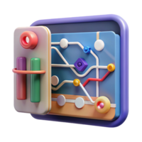 serene creative Subway Map with Data Driven Insights Cutout for Smart City Applications genuine png