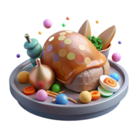 serene traditional Sunday Roast Cutout for British Food Menu detailed png