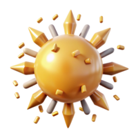 elegant creative Sun with Rays Isolated for Solar System Illustrations authentic png
