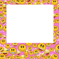 A frame with many emoticions on it png