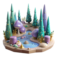 vibrant rustic Swamp with Cypress Trees Cutout for Bayou Scenes png