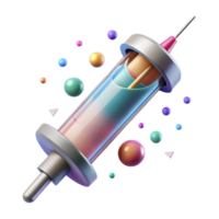 vibrant abstract Syringe Injection Vaccination Transparent for Healthcare Workers detailed png
