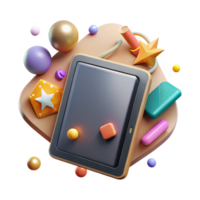 elegant creative Tablet Device Handheld Touchscreen Cutout for App Presentations png