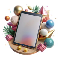 extraordinary traditional Tablet Computer Blank Screen Cutout for Digital Mockups authentic png