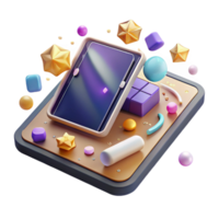 impressive traditional Tablet Device with Keyboard Case Isolated for Productivity authentic png
