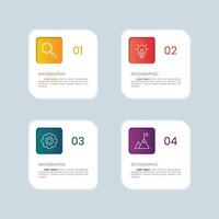 Square Business Infographic Template for Presentation vector