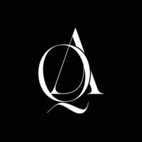 Initial letter logo design QA vector