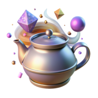 extraordinary modern Teapot with Steaming Tea Isolated for Tea Room Graphics high resolution png