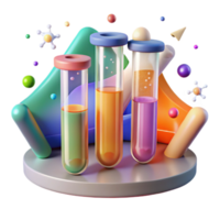 serene rustic Test Tubes with Colorful Chemicals Chemistry Experiment Cutout for Science Lab high resolution png