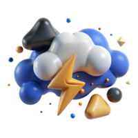 extraordinary modern Thunderstorm Icon Cutout for Severe Weather Alerts png