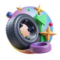 stunning abstract Tire Recycling Symbol Truck Tire with Arrows Cutout high resolution png