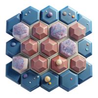 serene vintage Tile Texture Hexagon Pattern Cutout for Modern Design high resolution png