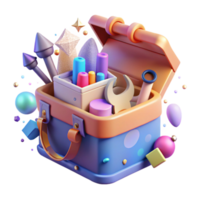 elegant abstract Toolbox Open Tools Organized Storage Cutout high quality png