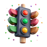 vibrant modern Traffic Light Animated Sequence Cutout for Editing exclusive png