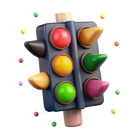 vibrant contemporary Traffic Light Autonomous Driving Applications Isolated for Future Transportation high resolution png