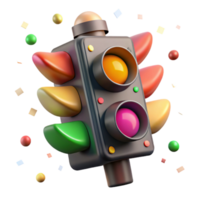serene modern Traffic Light Daytime View Isolated for Road Projects original png