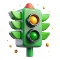 wonderful minimalist Traffic Light Green Signal Transparent Background detailed png