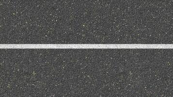 Close-up of asphalt texture with white line for road and construction concepts photo