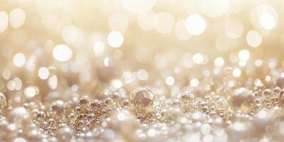 Shimmering gold glitter with bokeh creating a luxurious abstract background concept photo