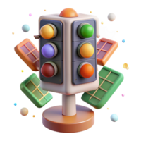 magnificent vintage Traffic Light Solar Powered Cutout for Sustainable Infrastructure high resolution png