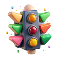 impressive creative Traffic Light System Optimization Isolated for Efficiency Improvements detailed png