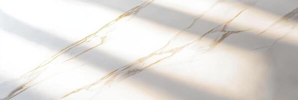 Sunlit marble surface with elegant textured patterns in soft light photo