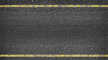 Asphalt road with yellow divider lines capturing urban transportation concept photo