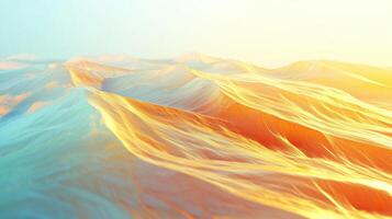 Abstract colorful 3d landscape with vibrant waves and gradient colors photo