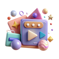 beautiful artistic Player Controls Ui Elements Isolated for Multimedia Websites professional png
