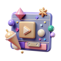 magnificent classic Player Controls Ui Elements Isolated for Multimedia Websites genuine png