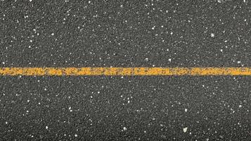 Yellow line on asphalt road surface for transportation concept and infrastructure photo