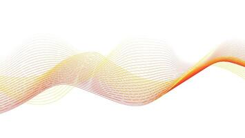 Abstract Red and Yellow Wave Lines on White Background vector